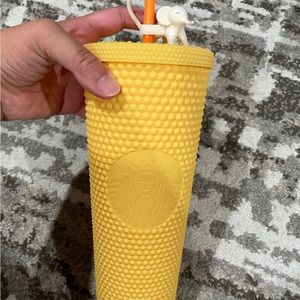 Starbucks China yellow elephant soft touch studded tumbler
